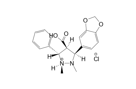 3c,4r,5t-1,2-Dimethyl-3-(3,4-methylenedioxyphenyl)-5-phenylpyrazolidine-4-carboxylic acid hydrochloride