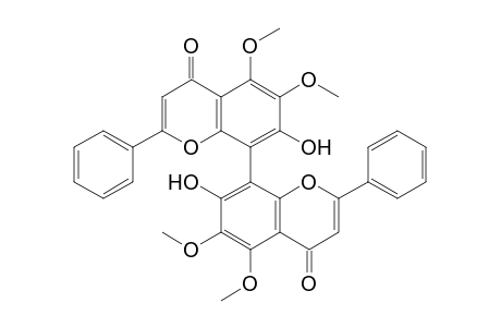 7-Hydroxy-8-(7-hydroxy-4-keto-5,6-dimethoxy-2-phenyl-chromen-8-yl)-5,6-dimethoxy-2-phenyl-chromone