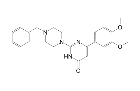 4(3H)-pyrimidinone, 6-(3,4-dimethoxyphenyl)-2-[4-(phenylmethyl)-1-piperazinyl]-