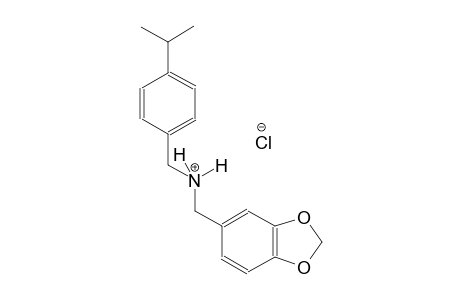 N-(1,3-benzodioxol-5-ylmethyl)(4-isopropylphenyl)methanaminium chloride