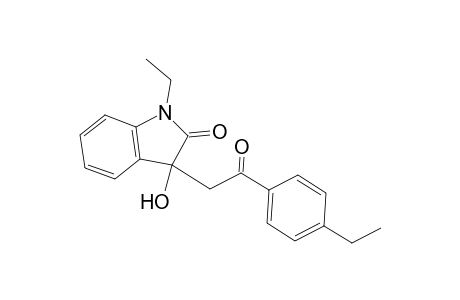 2H-indol-2-one, 1-ethyl-3-[2-(4-ethylphenyl)-2-oxoethyl]-1,3-dihydro-3-hydroxy-