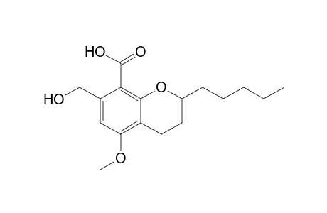 2-Pentyl-5-methoxy-7-(hydroxymethyl)-2,3-dihydrobenzopyran-8-carboxylic Acid