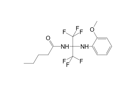 N-{1,1,1,3,3,3-hexafluoro-2-[(2-methoxyphenyl)amino]propan-2-yl}pentanamide
