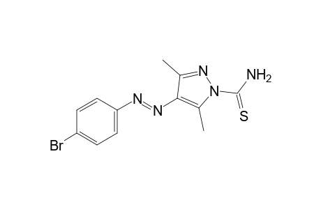 4-[(p-bromophenyl)azo]-3,5-dimethylthiopyrazole-1-carboxamide