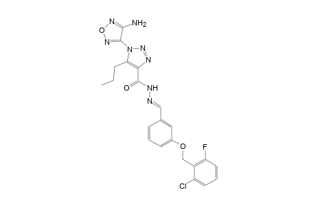 1-(4-amino-1,2,5-oxadiazol-3-yl)-N'-((E)-{3-[(2-chloro-6-fluorobenzyl)oxy]phenyl}methylidene)-5-propyl-1H-1,2,3-triazole-4-carbohydrazide