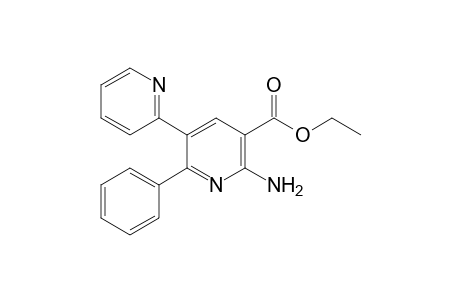2-amino-6-phenyl-5-(2-pyridinyl)-3-pyridinecarboxylic acid ethyl ester