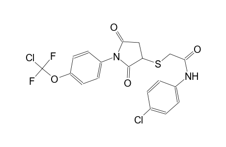 2-[1-[4-[chloranyl-bis(fluoranyl)methoxy]phenyl]-2,5-bis(oxidanylidene)pyrrolidin-3-yl]sulfanyl-N-(4-chlorophenyl)ethanamide