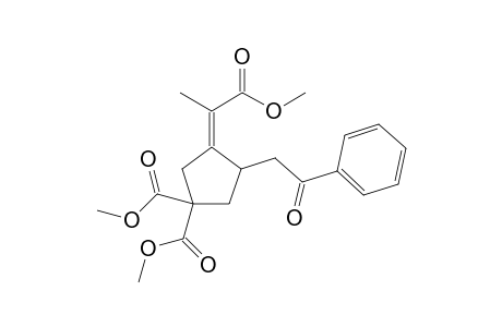 Dimethyl 3-(1-methoxy-1-oxopropan-2-ylidene)-4-(2-oxo-2-phenylethyl)cyclopentane-1,1-dicarboxylate