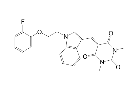 5-({1-[2-(2-fluorophenoxy)ethyl]-1H-indol-3-yl}methylene)-1,3-dimethyl-2,4,6(1H,3H,5H)-pyrimidinetrione