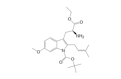3-[(2S)-2-amino-3-ethoxy-3-keto-propyl]-6-methoxy-2-(3-methylbut-2-enyl)indole-1-carboxylic acid tert-butyl ester