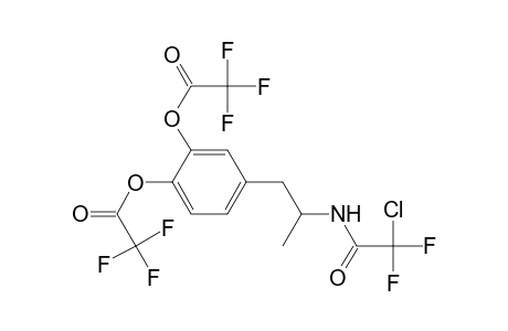 Acetic acid, trifluoro-, 4-[2-[(chlorodifluoroacetyl)amino]propyl]-1,2-phenylene ester, (.+-.)-