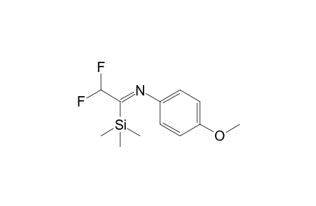 N-(4-Methoxyphenyl)-N-[2,2-difluoro-1-(trimethylsilyl)ethylidene]amine