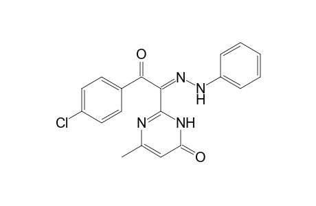 2-[N-Phenyl-2-oxo-2-(4-chlorophenyl)-ethanehydrazonoyl]-6-methyl-4(3H)-pyrimidinone