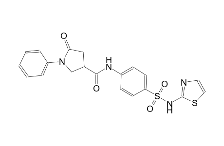 3-pyrrolidinecarboxamide, 5-oxo-1-phenyl-N-[4-[(2-thiazolylamino)sulfonyl]phenyl]-