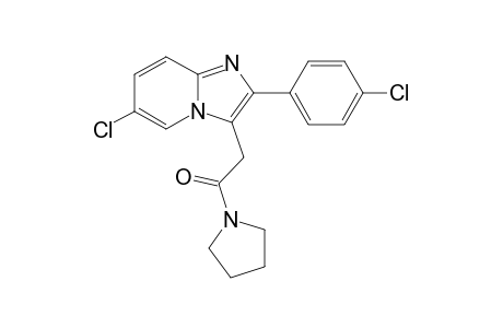2-[6-chloranyl-2-(4-chlorophenyl)imidazo[1,2-a]pyridin-3-yl]-1-pyrrolidin-1-yl-ethanone