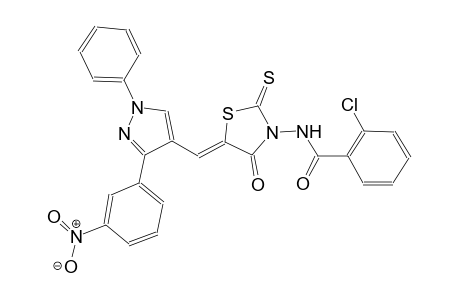 benzamide, 2-chloro-N-[(5Z)-5-[[3-(3-nitrophenyl)-1-phenyl-1H-pyrazol-4-yl]methylene]-4-oxo-2-thioxothiazolidinyl]-