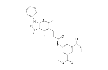 1,3-benzenedicarboxylic acid, 5-[[1-oxo-3-(3,4,6-trimethyl-1-phenyl-1H-pyrazolo[3,4-b]pyridin-5-yl)propyl]amino]-, dimethyl ester