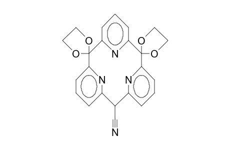 1-Cyano-1,3,5-tri(2,6)pyridacyclohexaphane-2,4-dione diethylene ketal