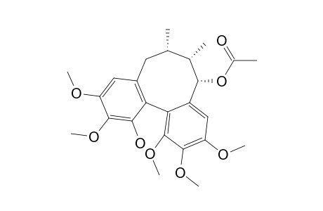 ACETYLBINENKADSURIN_B;(7-R,8-R,9-R,S-BIAR)-9-ACETOXY-6,7,8,9-TETRAHYDRO-2,3,12,13,14-PENTAMETHOXY-7,8-DIMETHYL-1-DIBENZO-[A.C]-CYClOOCTENOL