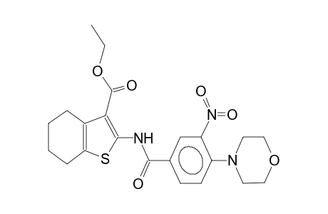 2-(3-nitro-4-morpholinobenzamido)-3-ethoxycarbonyl-4,5,6,7-tetrahydrobenzothiazole