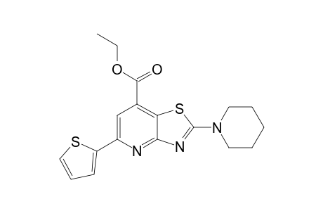Ethyl 5-(2-thienyl)-2-(piperidino)thiazolo[4,5-b]pyridine-7-carboxylate