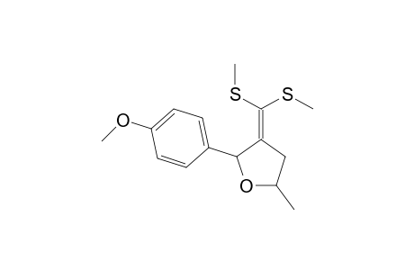 5-Methyl-2-(4-methoxyphenyl)-3-bis(methylthio)methylenetetrahydrofuran