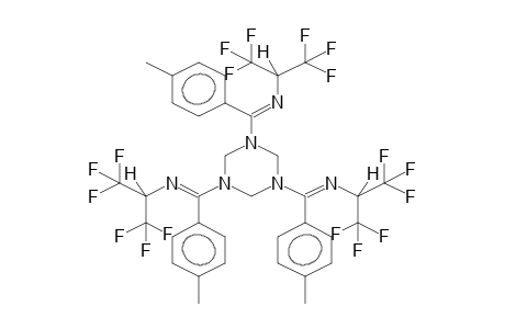 1,3,5-TRIS[4,4,4-TRIFLUORO-1-(4-METHYLPHENYL)-3-TRIFLUOROMETHYL(2-AZA-1-BUTENYL)]HEXAHYDRO-1,3,5-TRIAZINE