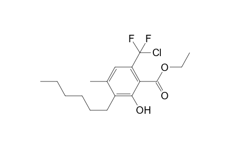Ethyl 6-[Chloro(difluoro)methyl]-3-hexyl-2-hydroxy-4-methylbenzoate