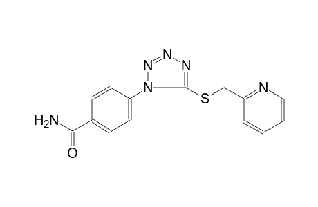 4-{5-[(2-pyridinylmethyl)sulfanyl]-1H-tetraazol-1-yl}benzamide