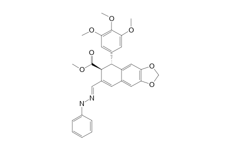 methyl (7S,8R)-6-[(E)-(phenylhydrazinylidene)methyl]-8-(3,4,5-trimethoxyphenyl)-7,8-dihydrobenzo[f][1,3]benzodioxole-7-carboxylate