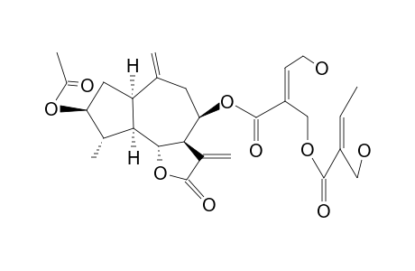 ZALUZANIN C,3-B-ACETOXY-4-B,15-DIHYDRO-8-B-(5'-(5"-HYDROXYTIGLOYL)-4'-HYDROXYTIGLOYLOXY)