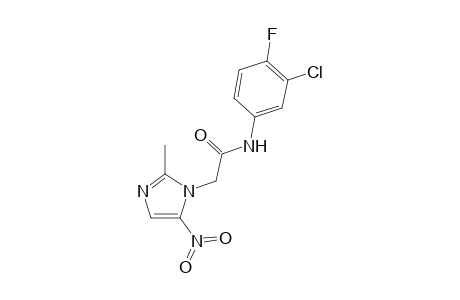 Acetamide, N-(3-chloro-4-fluorophenyl)-2-(2-methyl-5-nitroimidazol-1-yl)-