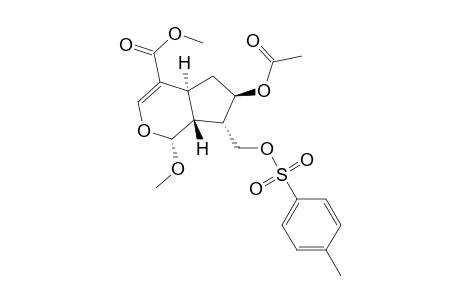 Cyclopenta[c]pyran-4-carboxylic acid, 6-(acetyloxy)-1,4a,5,6,7,7a-hexahydro-1-methoxy-7-[[[(4-methylphenyl) sulfonyl]oxy]methyl]-, methyl ester, (1.alpha.,4a.alpha.,6.beta.,7.alpha.,7a.alpha.)-(.+-.)-