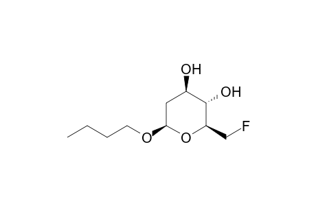 4,5-Dihydroxy-2-butoxy-6-(fluoromethyl)-tetrahydropyran