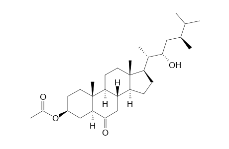 (22S,24S)-3.beta.-Acetoxy-22-hydroxy-24-methyl-5.alpha.-cholestan-6-one