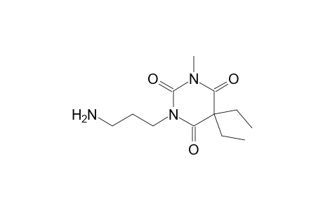 2,4,6(1H,3H,5H)-Pyrimidinetrione, 1-(3-aminopropyl)-5,5-diethyl-3-methyl-