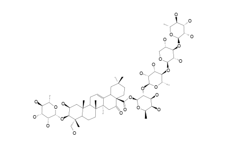 BERNARDIOSIDE-B4;3-O-ALPHA-L-RHA-2-BETA,3-BETA,23-TRIHYDROXY-16-OXOOLEAN-12-EN-28-OIC-ACID-28-O-ALPHA-L-RHA-(1->3)-BETA-D-XYL-(1->4)-ALPHA-L