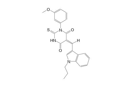 (5E)-1-(3-methoxyphenyl)-5-[(1-propyl-1H-indol-3-yl)methylene]-2-thioxodihydro-4,6(1H,5H)-pyrimidinedione