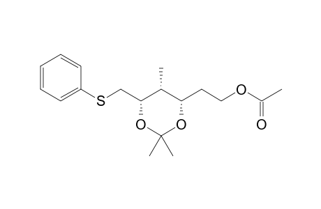 (4R,5R,6S)-4-Acetyloxyethyl-6-phenylthiomethyl-2,2,5-trimethyl-1,3-dioxane