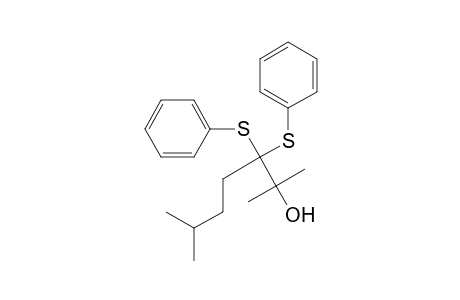 2-Heptanol, 2,6-dimethyl-3,3-bis(phenylthio)-