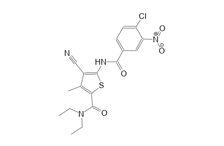 5-[(4-chloro-3-nitrobenzoyl)amino]-4-cyano-N,N-diethyl-3-methyl-2-thiophenecarboxamide