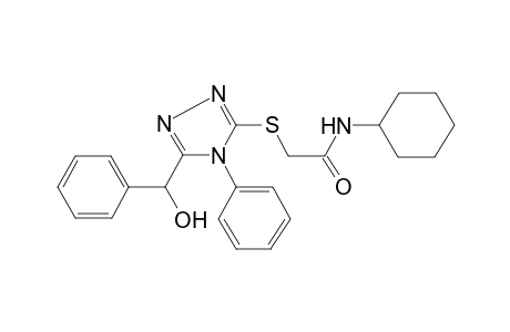 N-Cyclohexyl-2-({5-[hydroxy(phenyl)methyl]-4-phenyl-4H-1,2,4-triazol-3-yl}sulfanyl)acetamide