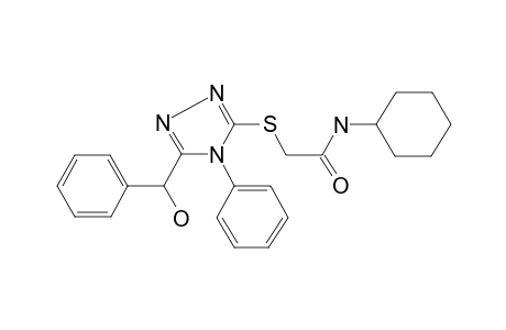 N-Cyclohexyl-2-({5-[hydroxy(phenyl)methyl]-4-phenyl-4H-1,2,4-triazol-3-yl}sulfanyl)acetamide