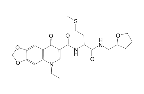 5-ethyl-N-((1S)-3-(methylsulfanyl)-1-{[(tetrahydro-2-furanylmethyl)amino]carbonyl}propyl)-8-oxo-5,8-dihydro[1,3]dioxolo[4,5-g]quinoline-7-carboxamide