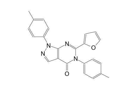 4H-pyrazolo[3,4-d]pyrimidin-4-one, 6-(2-furanyl)-1,5-dihydro-1,5-bis(4-methylphenyl)-