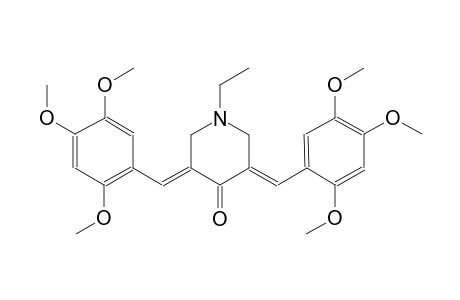 4-piperidinone, 1-ethyl-3,5-bis[(2,4,5-trimethoxyphenyl)methylene]-, (3E,5E)-