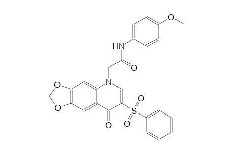 [1,3]dioxolo[4,5-g]quinoline-5-acetamide, 5,8-dihydro-N-(4-methoxyphenyl)-8-oxo-7-(phenylsulfonyl)-