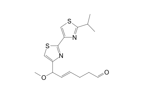 5-(2'-Isopropyl-2,4'-bithiazolyl-4-yl)-(3S)-methoxy-(2S)-methyl-4-penten-1-al