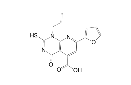 pyrido[2,3-d]pyrimidine-5-carboxylic acid, 7-(2-furanyl)-1,4-dihydro-2-mercapto-4-oxo-1-(2-propenyl)-