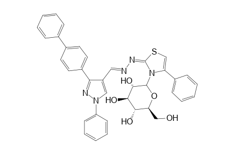 2-{[[3-(Biphenyl-3-yl)-1-phenyl-1H-pyrazol-4-yl]methylene]-hydrazono}-3-(.beta.-D-glucopyranosyl)-4-phenyl-2,3-dihydrothiazole